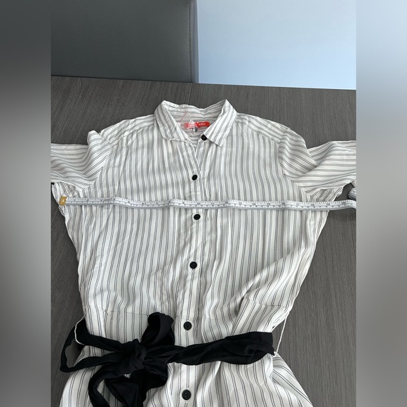 Chic Joe Fresh Black & White Striped Dress with Belt - Size S/P - Picture 7 of 7